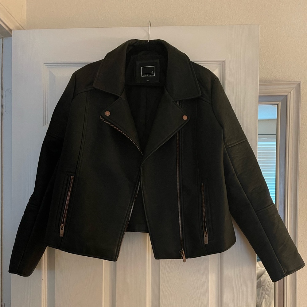Vegan Leather Lily & Lottie motorcycle jacket from LaurieBelles